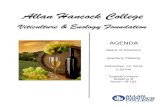 Allan Hancock College of Direct… · Allan Hancock College Viticulture & Enology Foundation. AGENDA Board of Directors Quarterly Meeting Wednesday, December 14, 2016 – 3:30 PM