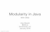 Modularity in JavaCopyright © 2016 Alex Blewitt • Terry Pratchett – Science of the Discworld Any explanation of an observed phenomenon which, while not 100% scientiﬁcally ...