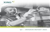 Q3 – InterIm report 2015€¦ · Q3 – InterIm report 2015 For the period from January 1 to September 30, 2015. xing ag Key figures Unit 9M 2015 9M 2014 Q3 2015 Q3 2014 Q2 2015