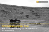 PETROPAVLOVSK PLC · Open-pit mine Underground mine POX Hub Analytical labs R&D Offices A leading vertically integrated Russian gold miner 3x gold mines Open pit + underground c.15Mtpa
