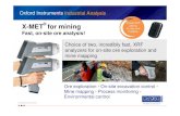 Simple GPS X-MET for mining Instruments_Jarvikivi.pdf · Oxford Instruments The Business of Science® © Oxford Instruments 2009 Industrial Analysis X-MET® for mining Fast, on-site