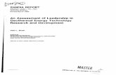 An Assessment of Leadership in Geothermal Energy .../67531/metadc... · Geothermal energy is one of the more promisingrenewable energy technologies because it is ... Iceland, Indonesia,