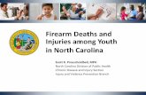 Firearm Deaths and Injuries among Youth in North Carolina...−Number of relevant injury codes jumped from 2,600 (ICD-9-CM) to 43,000 −ICD-10-CM data is not comparable to ICD-9-CM