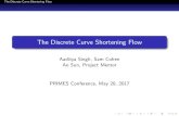 The Discrete Curve Shortening Flow - Mathematics · The Discrete Curve Shortening Flow Open Curves Finite Curves. Geometry. Instead of analyzing the equations, we analyze the geometry