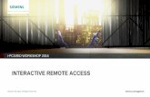 INTERACTIVE REMOTE ACCESS...Siemens AG 2016. All Rights Reserved. siemens.com/ruggedcom INTERACTIVE REMOTE ACCESS i-PCGRID WORKSHOP 2016
