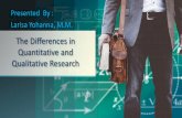 The Differences in Quantitative and Qualitative Research · PDF file This presentation uses a free template provided by FPPT.com The Purposes of Research • Action research –The