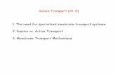 Solute Transport (Ch. 6) 1. The need for specialized ...jan.ucc.nau.edu/gwk/Bio4262006/Bio426Lecture12Feb20.pdf · Passive vs. Active Transport Passive transport requires no energy