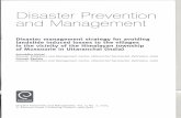 Disaster Prevention and Managementusdma.uk.gov.in/PDFFiles/avoiding[1].pdf · Disaster management strategy for avoiding landslide induced losses to the villages in the vicinity of