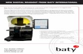 NEW DIGITAL READOUT FROM BATY INTERNATIONAL · Baty Quick-check DRO is a Windows PC and touch screen integrated in a rugged steel DRO chassis suitable for the workshop environment.