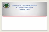 Impact Aid Program Refresher FY 2021 Application Section …...A(i) 1.00 Resides on Federal property Foreign military officer and accredited foreign gov’t official A(ii) 1.00 Resides