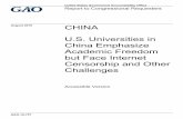 GAO-16-757 Accessible Version, CHINA: U.S. …United States Government Accountability Office Highlights of GAO-16-757, a report to congressional requesters August 2016 CHINA U.S. Universities
