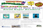 Mark Parmerter, Librarian September 2015 Valleyview Library … · 2016-08-05 · Newsletter "Like" the Valleyview School Library on FB! Hundreds of New Books Await Eager Readers!