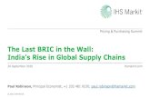 The Last BRIC in the Wall · © 2016 IHS Markit Why are we talking about India? BRICs Chindia IHS Pricing and Purchasing Summit The Last BRIC in the Wall / September 2016 3 0.0 1.0