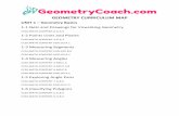 GEOMETRY CURRICULUM MAP - MathTeacherCoach.com · 2018-05-18 · GEOMETRY CURRICULUM MAP UNIT 1 – Geometry Basics 1-1 Nets and Drawings for Visualizing Geometry CCSS.MATH.CONTENT.6.G.A.4