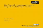 Referral management: rapid evidence scan · An important context for any assessment of referral management schemes is an understanding of the referral process and the challenges presented