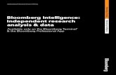 Bloomberg Intelligence: Independent research analysis & data€¦ · analysis & data Overview of Bloomberg Intelligence Bloomberg Intelligence provides in-depth analysis and data