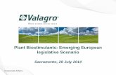Plant Biostimulants: Emerging European legislative Scenarioaapfco.org/presentations/2014/2014_AN_plant_bio... · 2016-06-30 · The world of Valagro Today Valagro is a company with