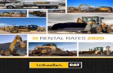 RENTAL RATES 2020 - Wheeler CAT...MINI EXCAVATORS DAYWEEK 4-WEEK 300.9 2,061 lbs., 5’ 6” dig depth $210 $590 $1,700 301.7 4,063 lbs., 8’ 4” dig depth $320 $900 $2,600 302 4,861
