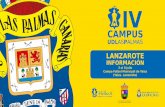 3 al 8 julio Campo Fútbol Municipal de Yaiza (Yaiza. Lanzarote) · 2017-05-10 · Municipal de Yaiza (Yaiza) de 08:30h. a 13:30h. (horario de campus) *entrada temprana desde las