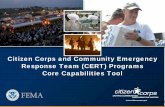 Core Capabilities and Citizen Corps - Home | FEMA.gov · preparedness and the planning associated with preparedness goals. Example(s): Seventy percent of Councils support whole community