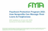Paycheck Protection Program 202: How Nonprofits Can Manage ... · 6/24/2020  · Loans & Forgiveness With Updates as of June 24, 2020. Continue to Check SBA’s Website. This information