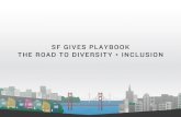 SF GIVES PLAYBOOK THE ROAD TO DIVERSITY + · PDF file SF GIVES PLAYBOOK 20 RECRUITING Hiring diverse talent requires a shift in traditional recruiting practices that may be unintentionally