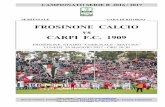 FROSINONE CALCIO vs CARPI F.C. 1909 · 2019-06-24 · FROSINONE CALCIO vs CARPI F.C. 1909 ... Castori, a parte il succitato play-off cadetto, ha disputato la post-season anche nelle