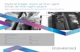 Hybrid Edge: data at the right time, at the right place · Data centers IoT converged devices Micro data centers oe eaee Edge Retail AI & Medical devices IoT se tecnoloes High latency