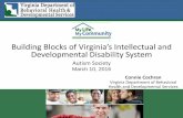 Building Blocks of Virginia’s Intellectual and …dbhds.virginia.gov/library/developmental services/2016 03...Slide 9 Proposed Integrated I/DD Waiver Redesign Day Support Waiver