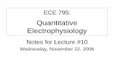 EE3BB3: Cellular Bioelectricity€¦ · Notes for Lecture #10 Wednesday, November 22, 2006. 2 14. FUNDAMENTALS OF FUNCTIONAL ELECTRICAL STIMULATION (FES) We will look at: ¾Design