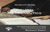 BIBLICAL HERMENEUTICS...Overview iii Overview Title: Biblical Hermeneutics Speaker: Dr. Robert Stein, The Southern Baptist Theological Seminary Dr. Robert Stein covers the history