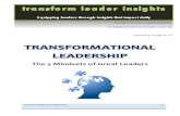 Transformational Leadership - 5 Mindsets of Great ... Transformational,Leadership, 1, TRANSFORMATIONAL! LEADERSHIP! The5Mindsetsof!Great!Leaders!!!!! Equipping leaders through insights