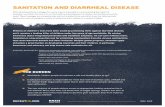 SANITATION AND DIARRHEAL DISEASE · “Water, sanitation and hygiene for the prevention of diarrhoea.” International Journal of Epidemiology. 2012. Water Under Fire. UNICEF. 2019.
