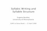 Syllabic Writing and Syllable Structure - Linguisticsgene/papers/syllabaries.pdfJapanese kana as moraic “Although the kana scripts are often called syllabaries, they are in fact