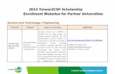 2015 TaiwanICDF Scholarship Enrollment Websites for ... · (NTHU) International Master Program in Information Systems and Applications Tel Research carried out in IMPISA is ... dissertation