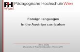 Foreign languages in the Austrian curriculum...foreign languages Latin 98,5% 26,9% 21,0% 12,3% 2,4% 2,0% 0,1% 12/28/15 PH Wien | Silvia Jindra 4 Educational standards testing • 8th