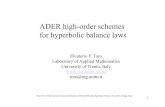 ADER high-order schemes for hyperbolic balance lawsedanya.uma.es/NSPDE/cursos/toro/4-ADER.pdf · 2010-02-08 · 1 ADER high-order schemes for hyperbolic balance laws Toro E F. II