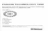 FUSION TECHNOLOGY 1998 - GBV · FUSION TECHNOLOGY 1998 Proceedings of the 20th Symposium on Fusion Technology Marseille, France, 7-11 September 1998 VOLUME 1 20th SOFT 1998 …