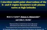 Coincident multi-point observations of the E- and F-region ...superdarn.thayer.dartmouth.edu/workshop/proceedings... · Coincident multi-point observations of the E- and F-region