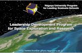 Leadership Development Program for Space Exploration and ... · Multicultural Symbiotic Society (Women Leaders Program to Promote Well-being in Asia) ... exchange ideas and views