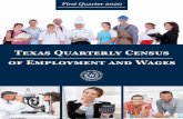 Texas Quarterly Census of Employment and WagesQuarterly Census of Employment and Wages by Industry and County Description of the Data This publication contains employment, payroll,