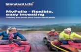 MyFolio – flexible, easy investing - Standard Life · a risk perspective. If your views on risk change in future, you can simply change to a fund with a different risk level. Risk