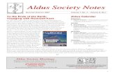 Aldus Society Notes saldussociety.com/wp-content/uploads/2017/07/2007-summer...Aldus Society Notes s Summer/Autumn 2007 Volume 7, No. 4 – Volume 8, No.1 To the Ends of the Earth: