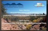 New Mexico Abandonded Mine Lands Project Inventory Process ... · Introduction New Mexico has some of the richest mineral wealth of US States. This resource has been accessed throughout