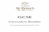 GCSE Curriculum Booklet 2013-2015 - St Peter's School, York · GCSE Curriculum Booklet 2015-2017 From November teachers of optional subjects will start to talk to pupils about what