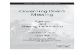 Governing Board Meeting...2016/10/25  · Governing Board Meeting Agenda and Meeting Information October 25, 2016 11:00 AM Brooksville Office 2379 Broad Street • Brooksville, Florida