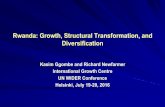 Rwanda: Growth, Structural Transformation, and Diversification Ggombe.pdfKasim Ggombe and Richard Newfarmer International Growth Centre UN WIDER Conference ... 10 15 20 25 30 Rwanda