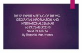 THE 5th EXPERT MEETING OF THE WG- - UN-GGIMggim.un.org/meetings/2018-WG-IAEG-SDG/documents/02... · 2018-12-14 · THE 5th EXPERT MEETING OF THE WG-GEOSPATIAL INFORMATION AND INTERNATIONAL