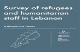 Survey of refugees and humanitarian staff in Lebanon...Refugee & humanitarian staff survey • Lebanon • November 2018 8 Participation & accountability • Staff feel that complaints