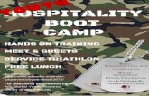 CAMP BOOT HANDS ON TRAINING HOSPITALITY MEET & …BOOT CAMP HOSPITALITY When: Tuesday,October 28th 9:00am2:30pm Where: DoubleTree Denver Tech Center 7801 E Orchard Rd Greenwood Village